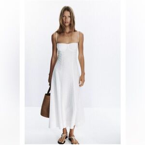 Zara Strapless White Dress